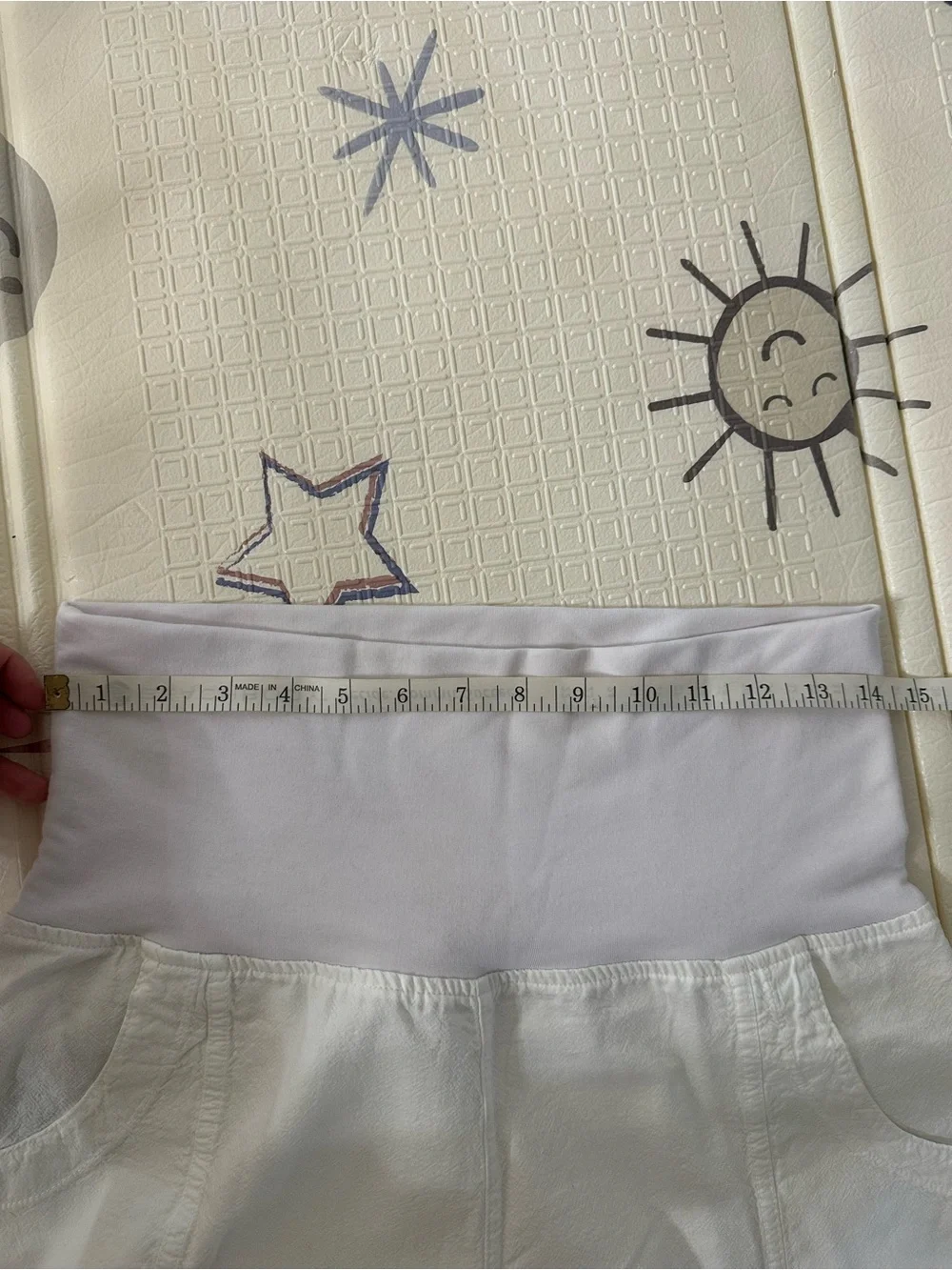 White Tiered Wide-Leg Pants with Smocked Waistband